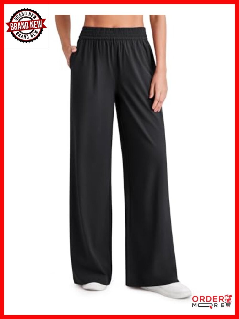 G4Free Lightweight Wide Leg Palazzo Pants High Waist Travel Beach Yoga